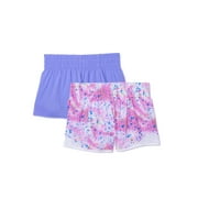 Athletic Works Girls Athletic Running Shorts, 2-Pack, Sizes 4-18 \u0026 Plus